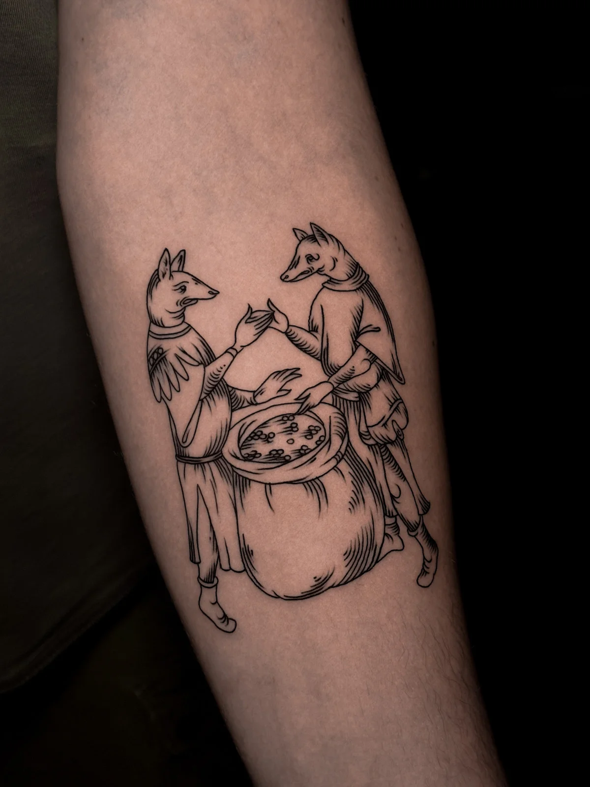 Engraving and Linework tattoo by Jab