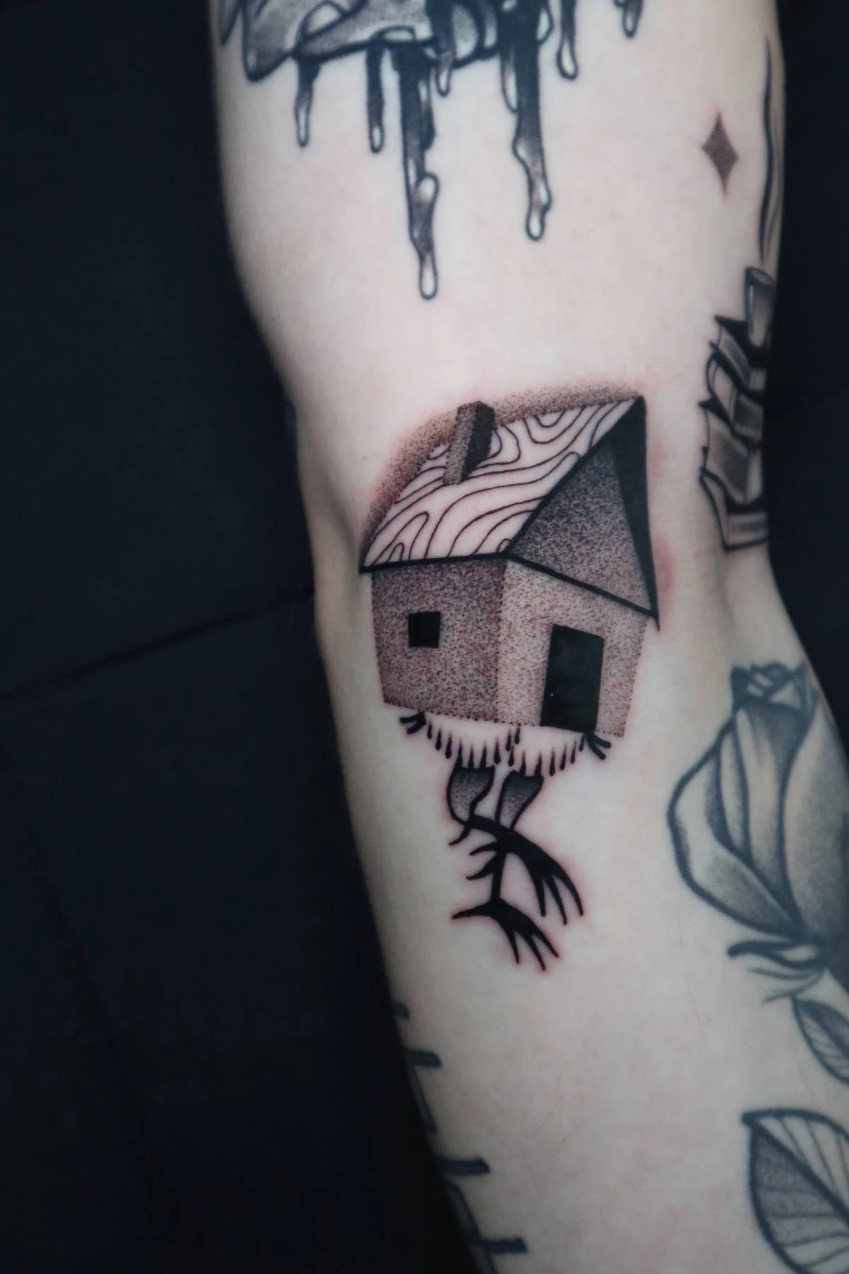 Blackwork and Dotwork tattoo by Ed Zlotin