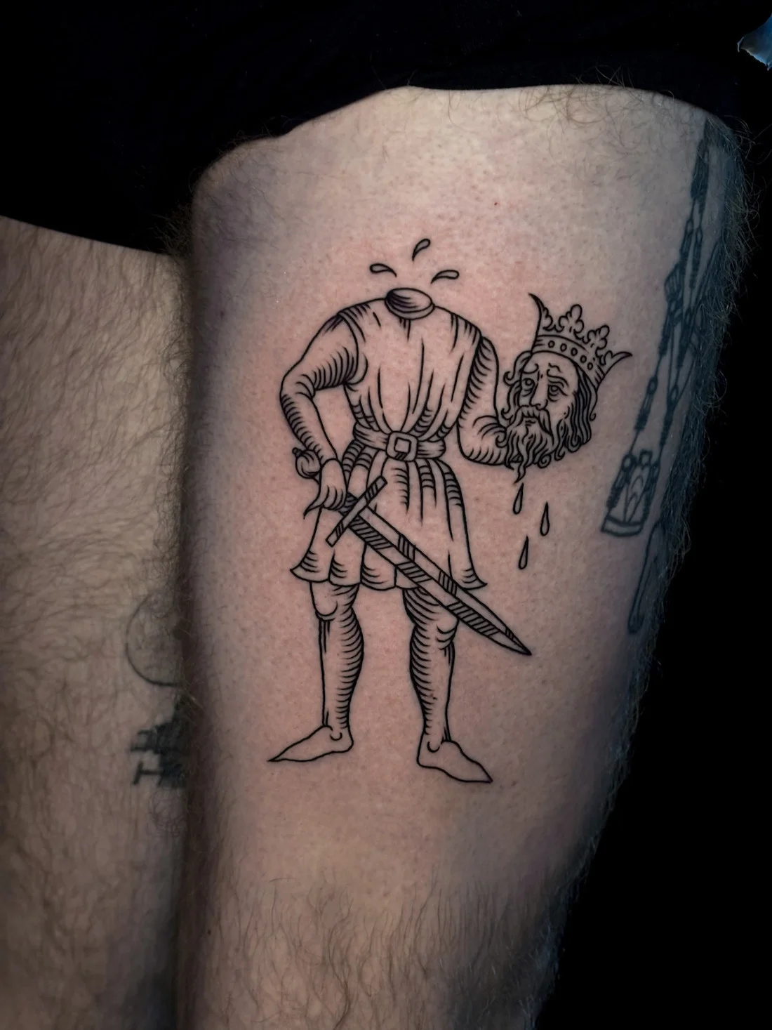 Engraving and Linework tattoo by Jab