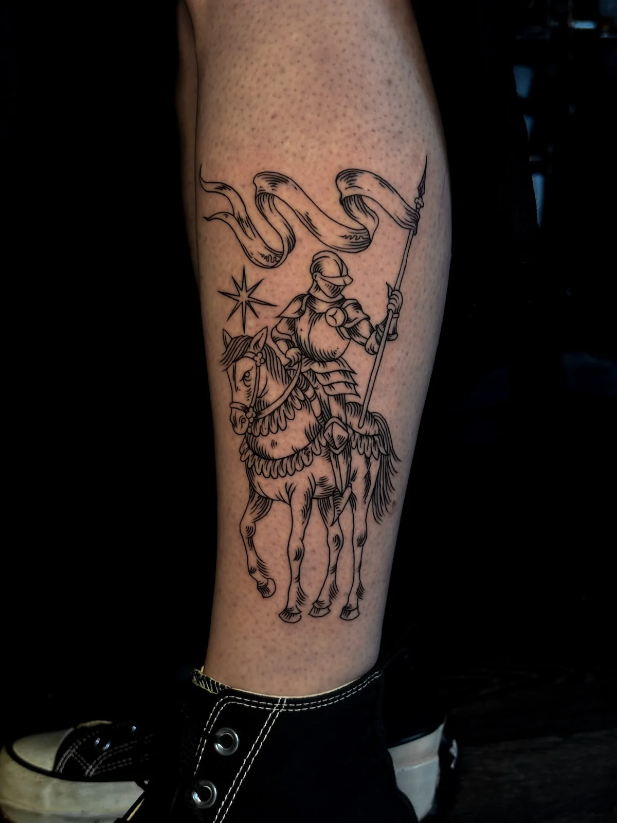 Engraving and Linework tattoo by Jab