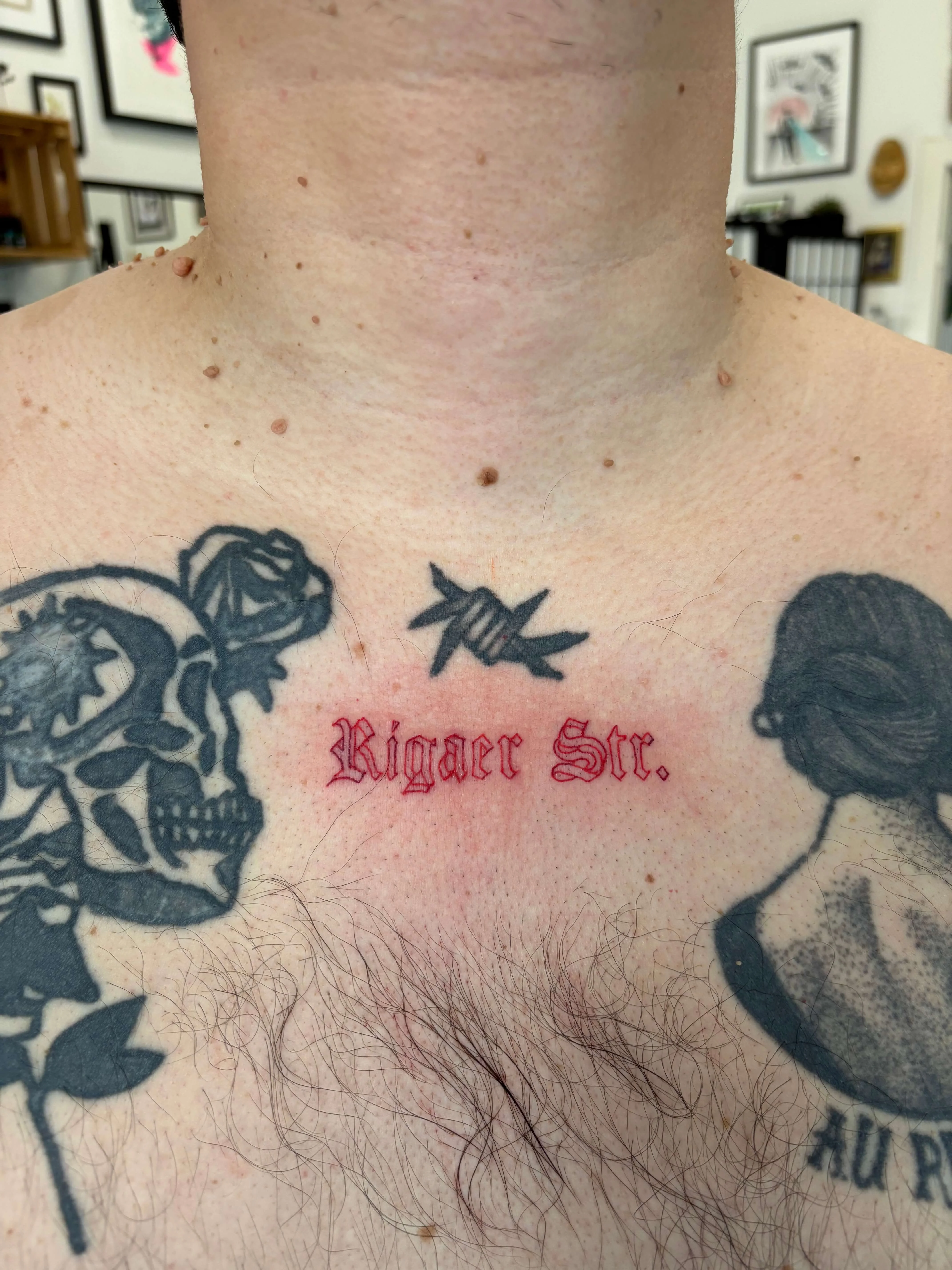 Linework and Script - Calligraphy tattoo by Arseniy