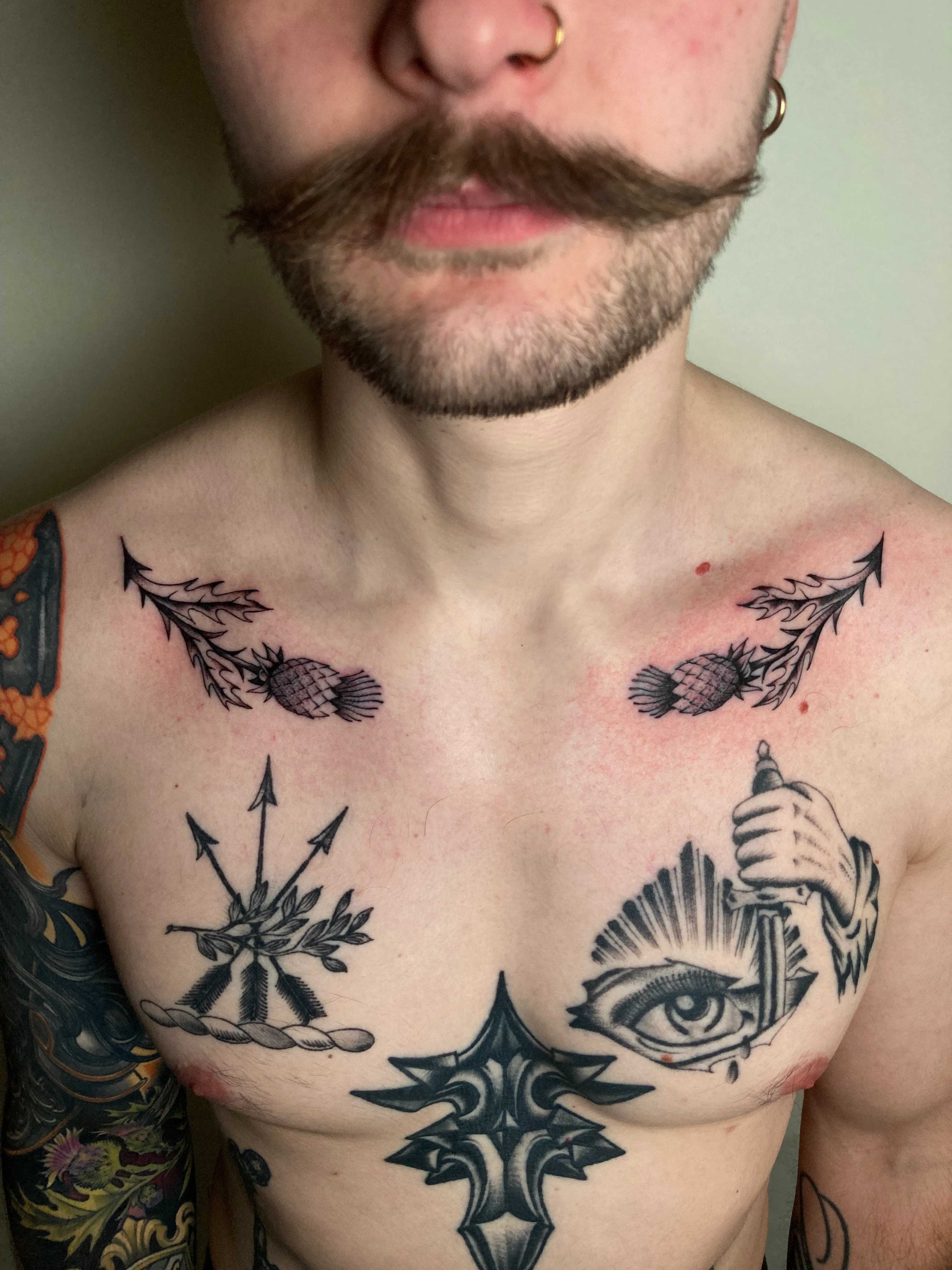 Traditional & Old School and Fineline tattoo by Arseniy