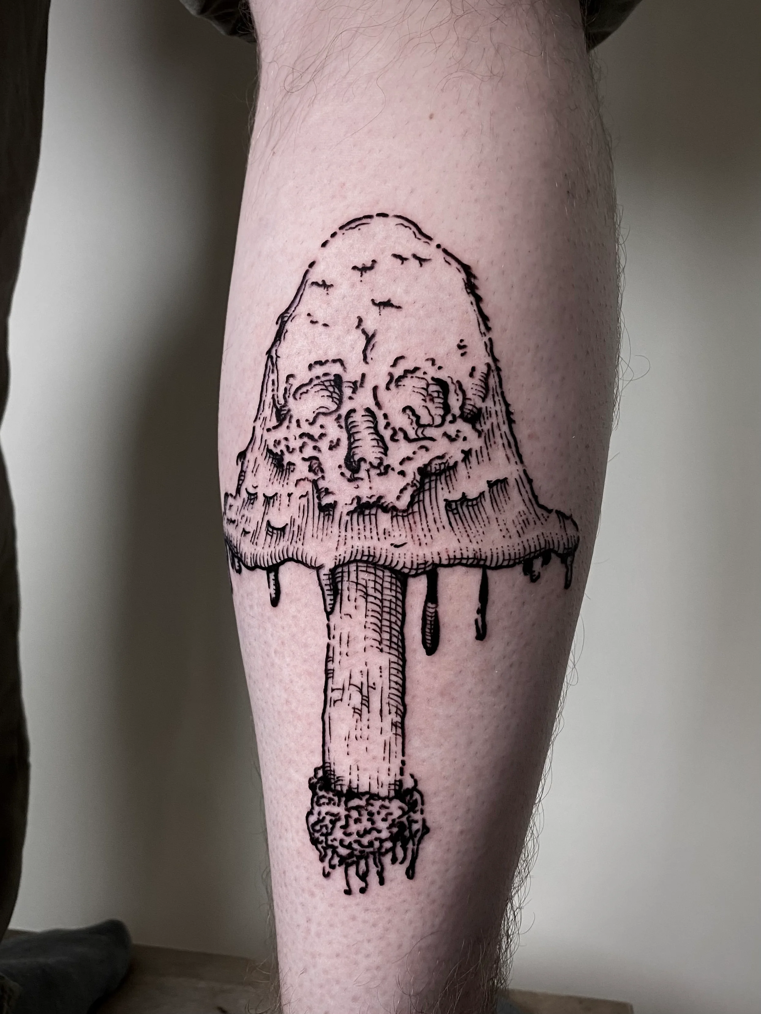 Engraving and Linework tattoo by Gil