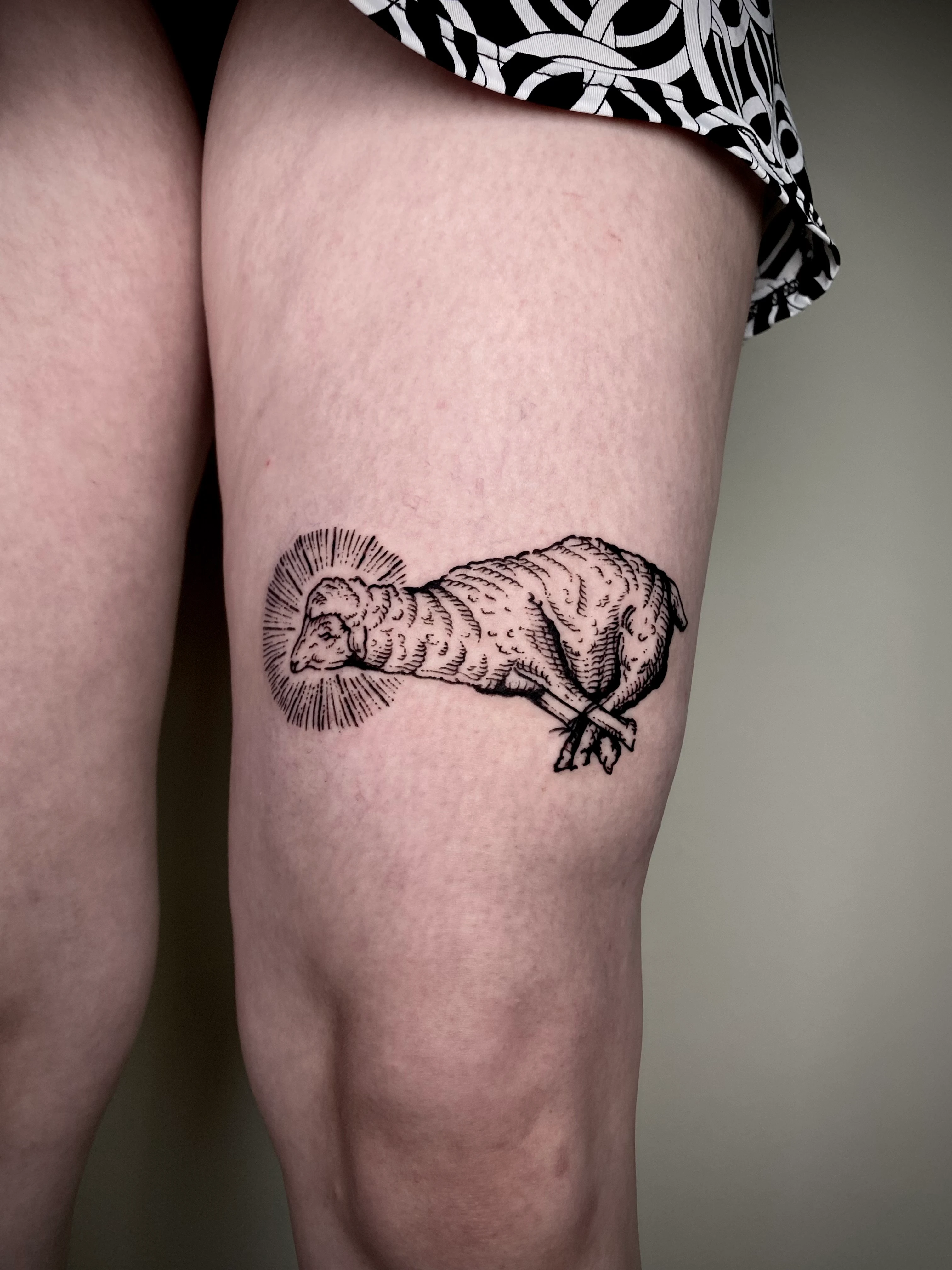 Engraving, Illustrative and Linework tattoo by Gil