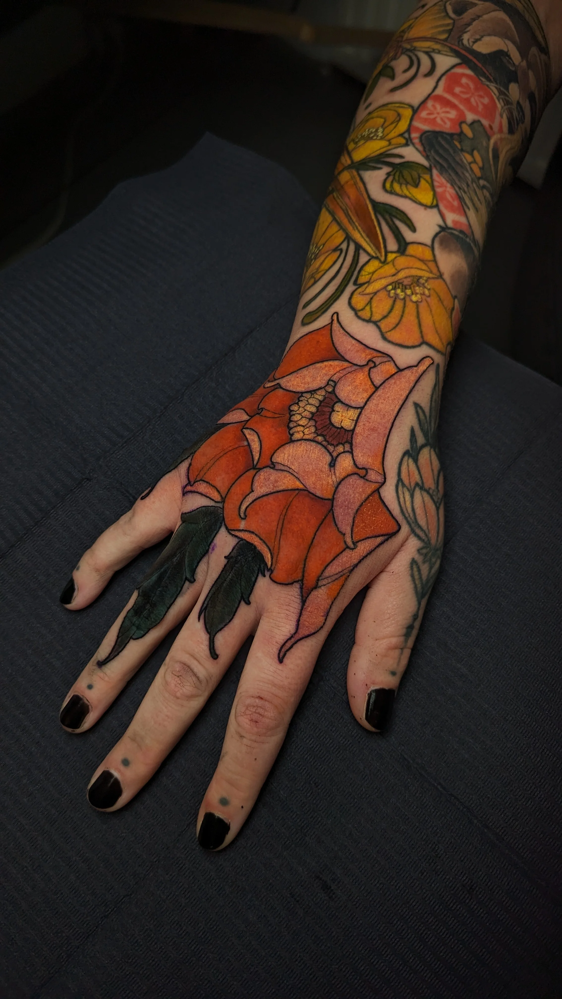 Neo Traditional and Floral & Botanic tattoo by Luh