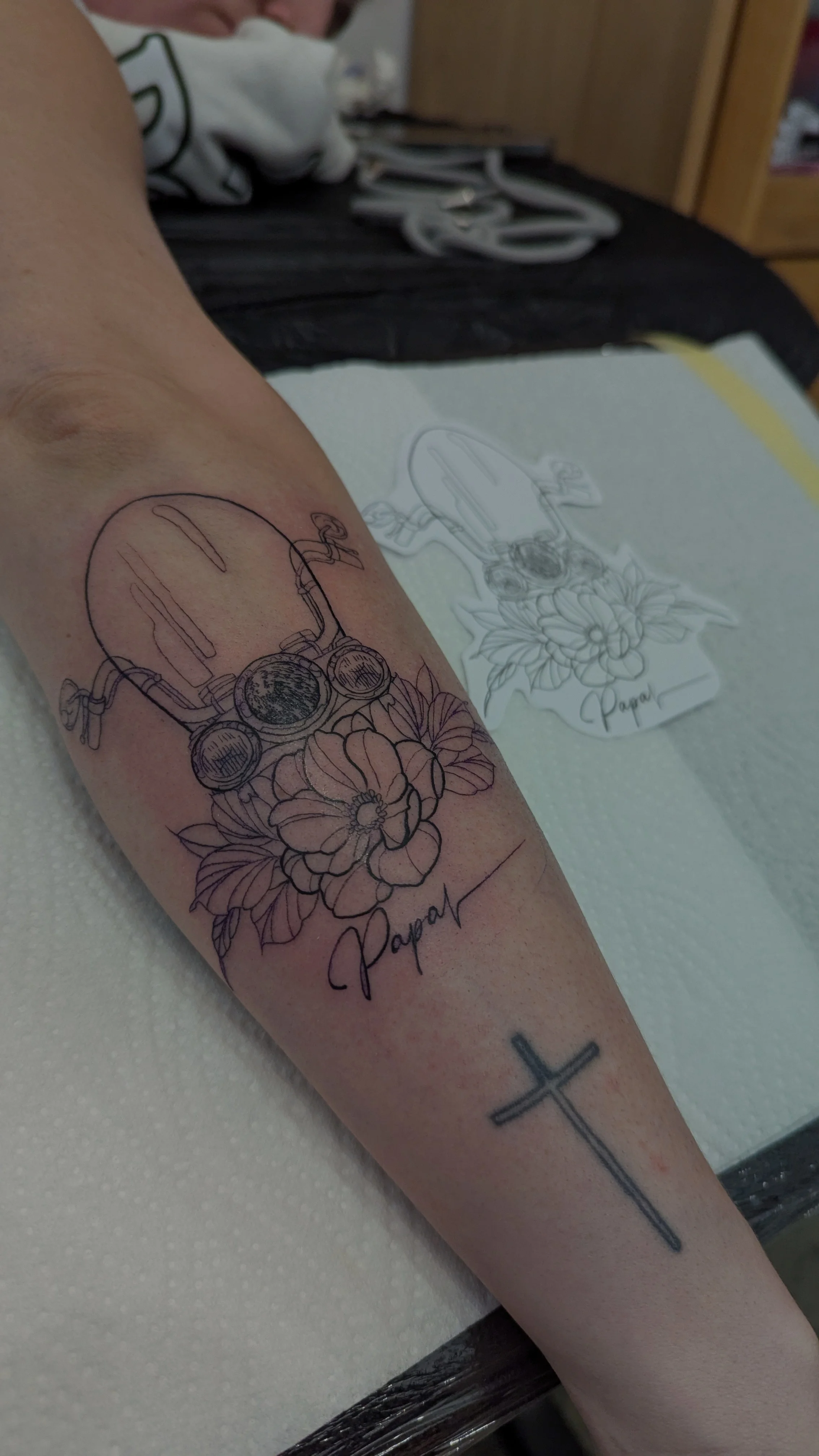 Illustrative and Linework tattoo by Sera