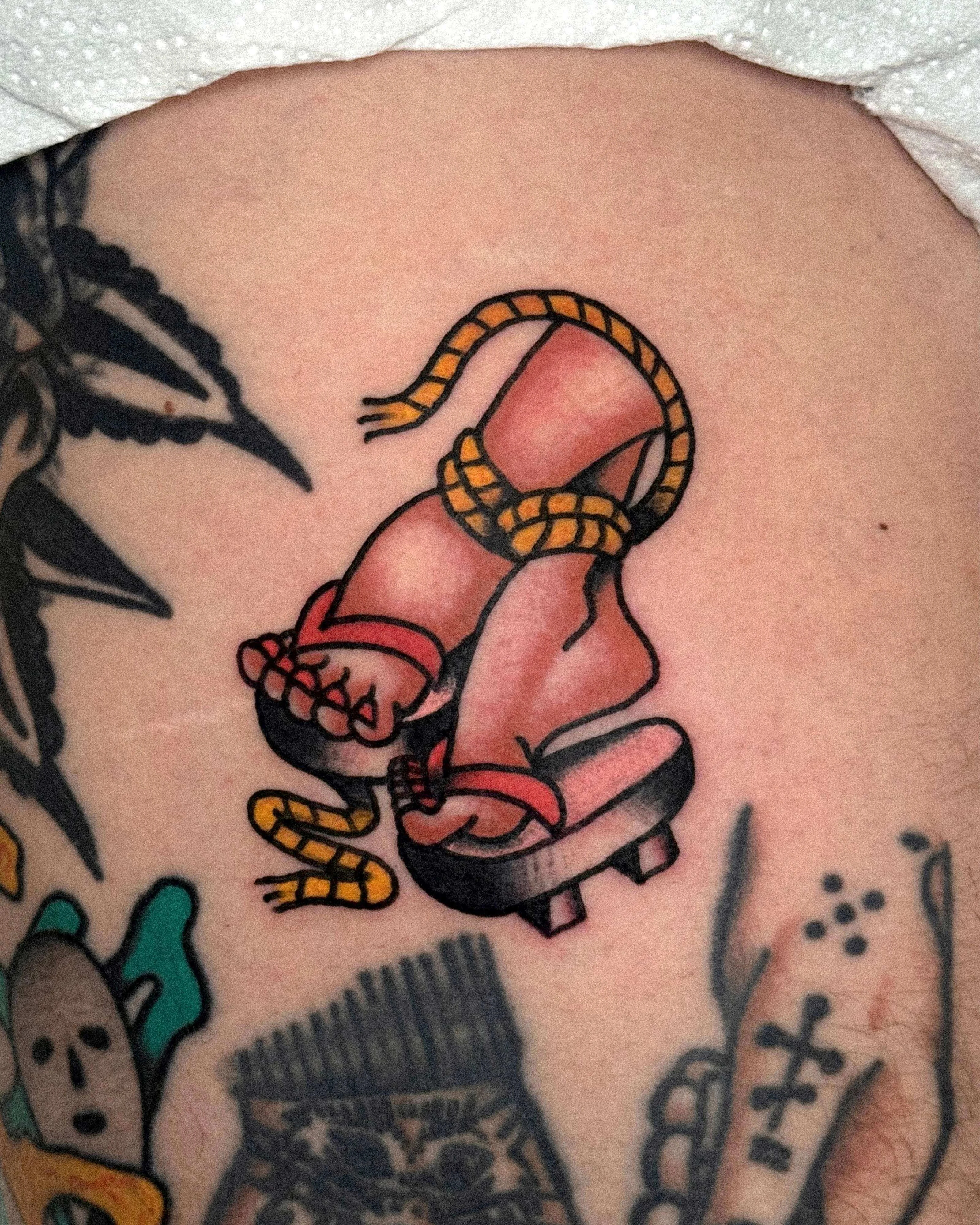 Traditional & Old School and Cartoon tattoo by Alex