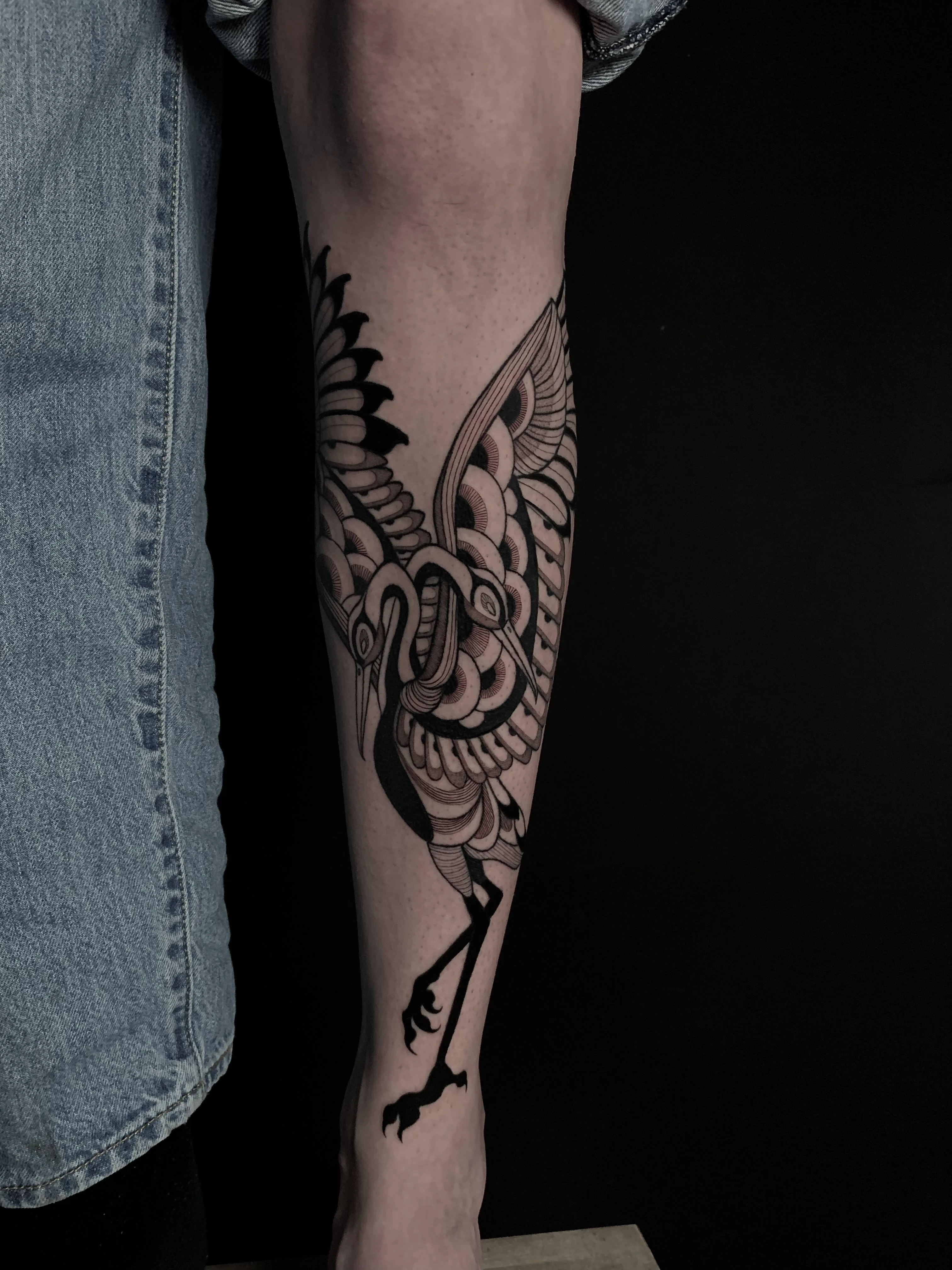 Blackwork and Illustrative tattoo by Bruno Da Mata