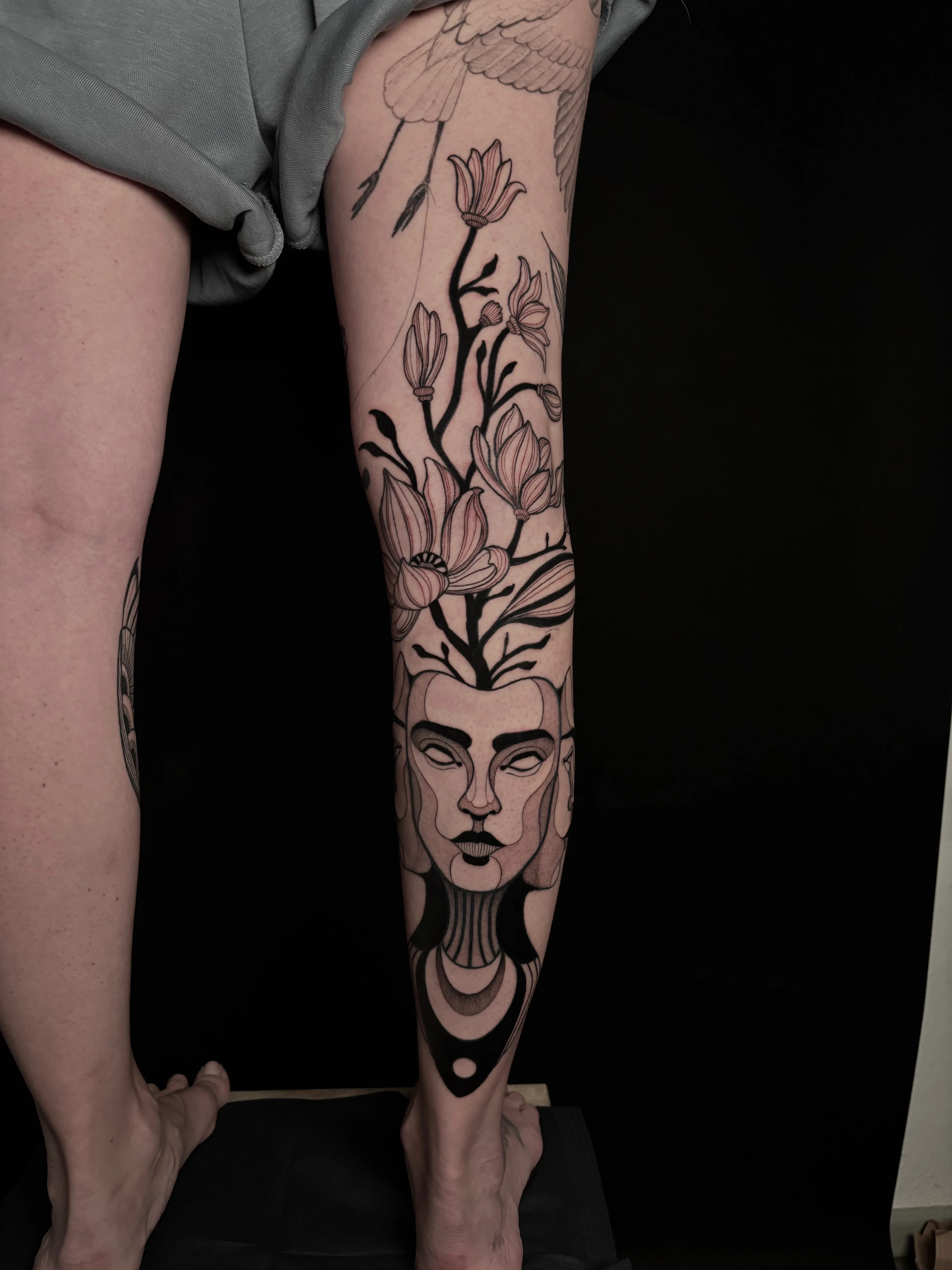 Blackwork, Illustrative and Surrealism tattoo by Bruno Da Mata