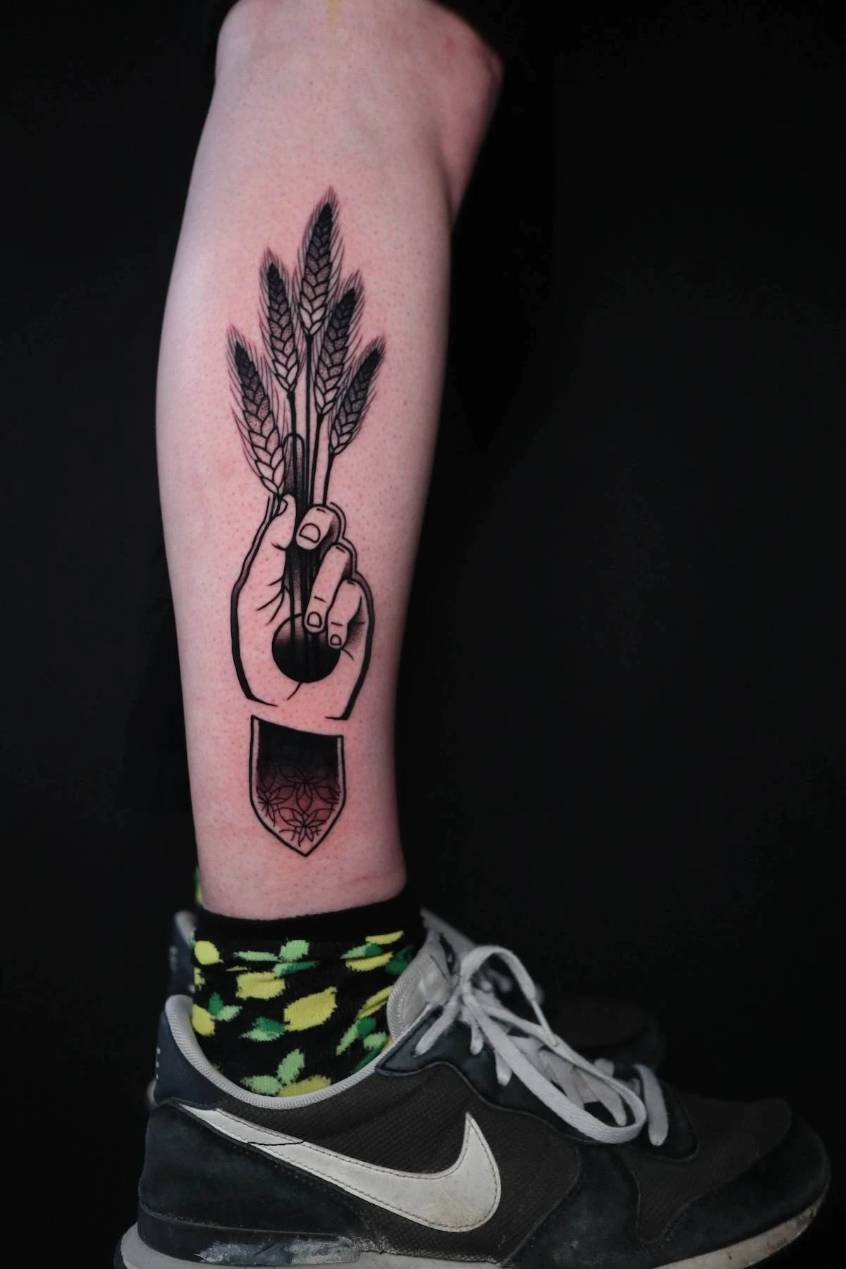 Blackwork and Surrealism tattoo by Ed Zlotin
