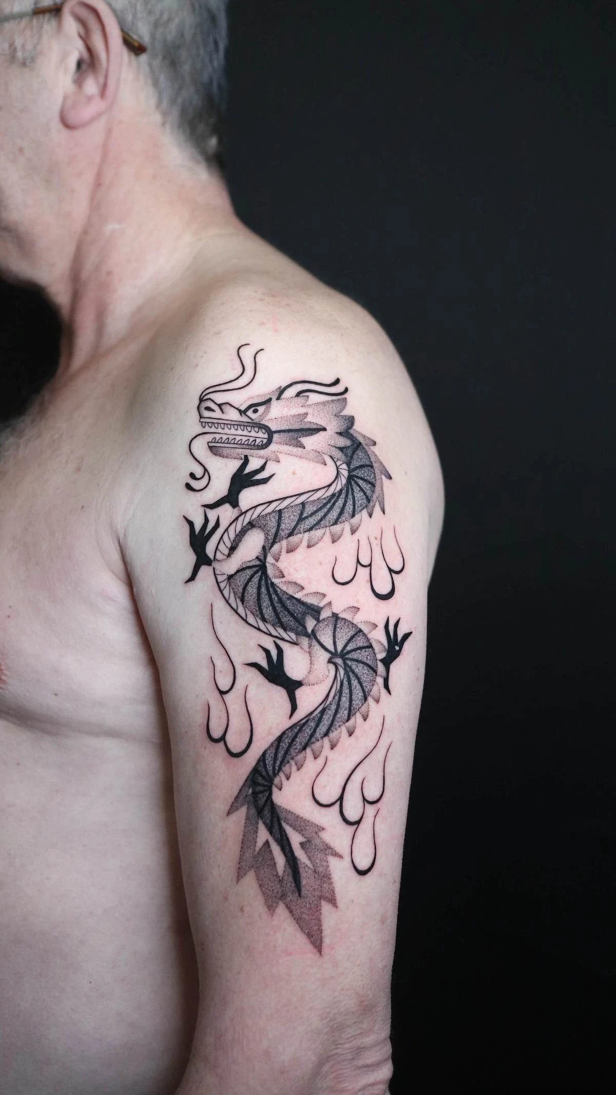 Blackwork and Dotwork tattoo by Ed Zlotin