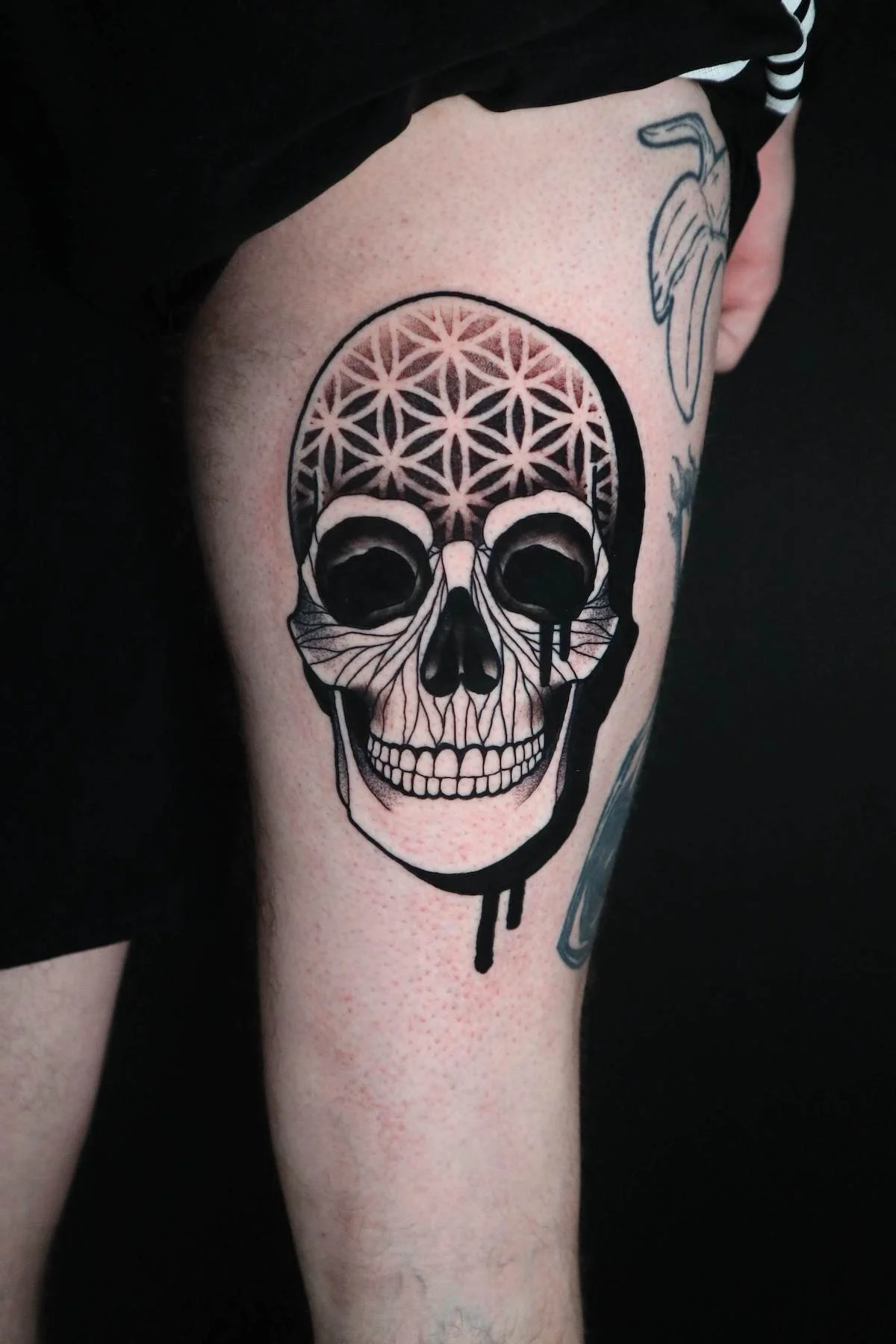 Blackwork and Dotwork tattoo by Ed Zlotin