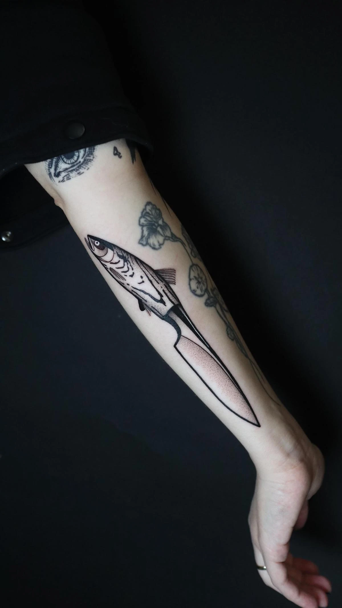 Blackwork, Dotwork and Surrealism tattoo by Ed Zlotin