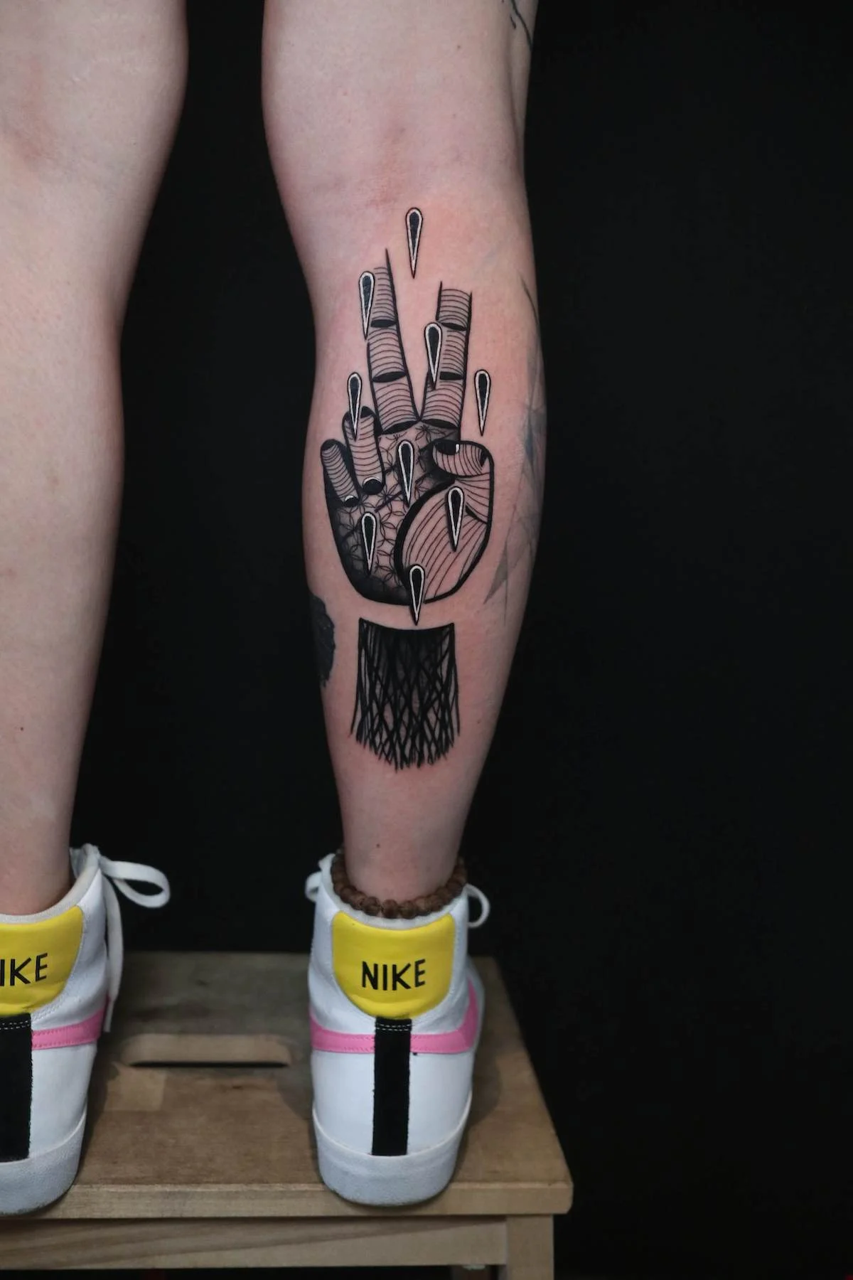 Blackwork and Surrealism tattoo by Ed Zlotin