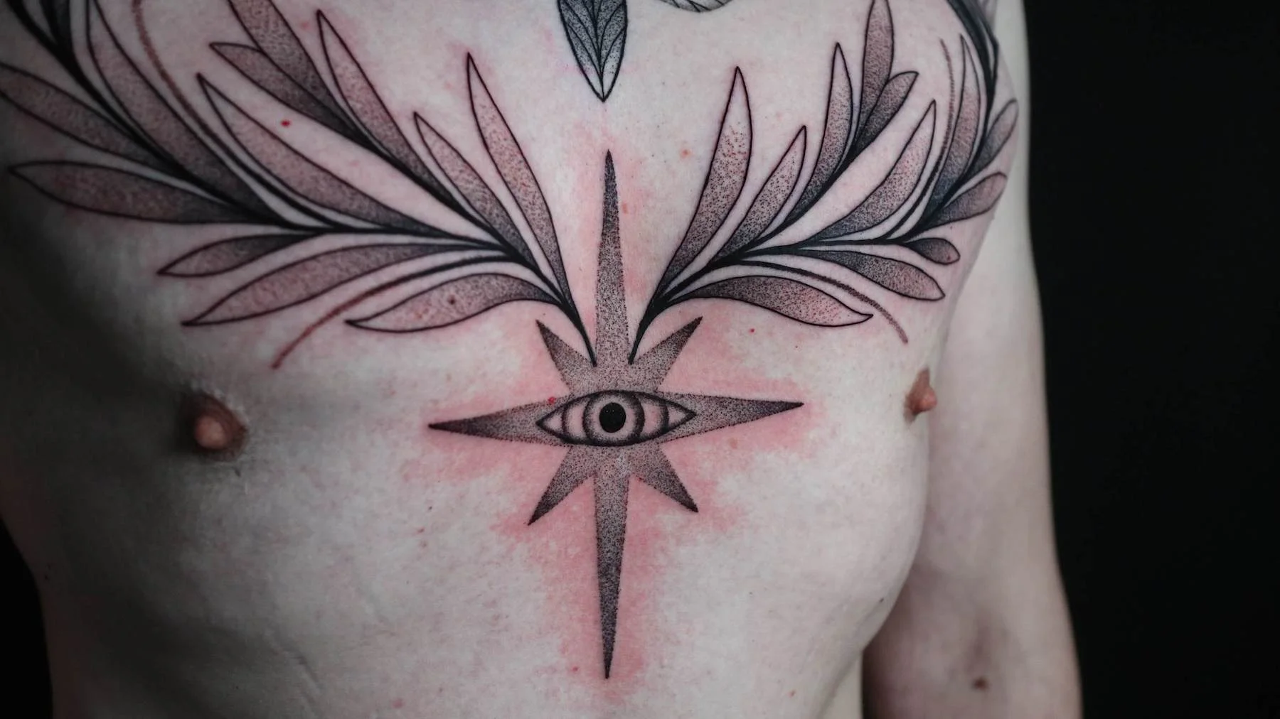 Blackwork and Dotwork tattoo by Ed Zlotin