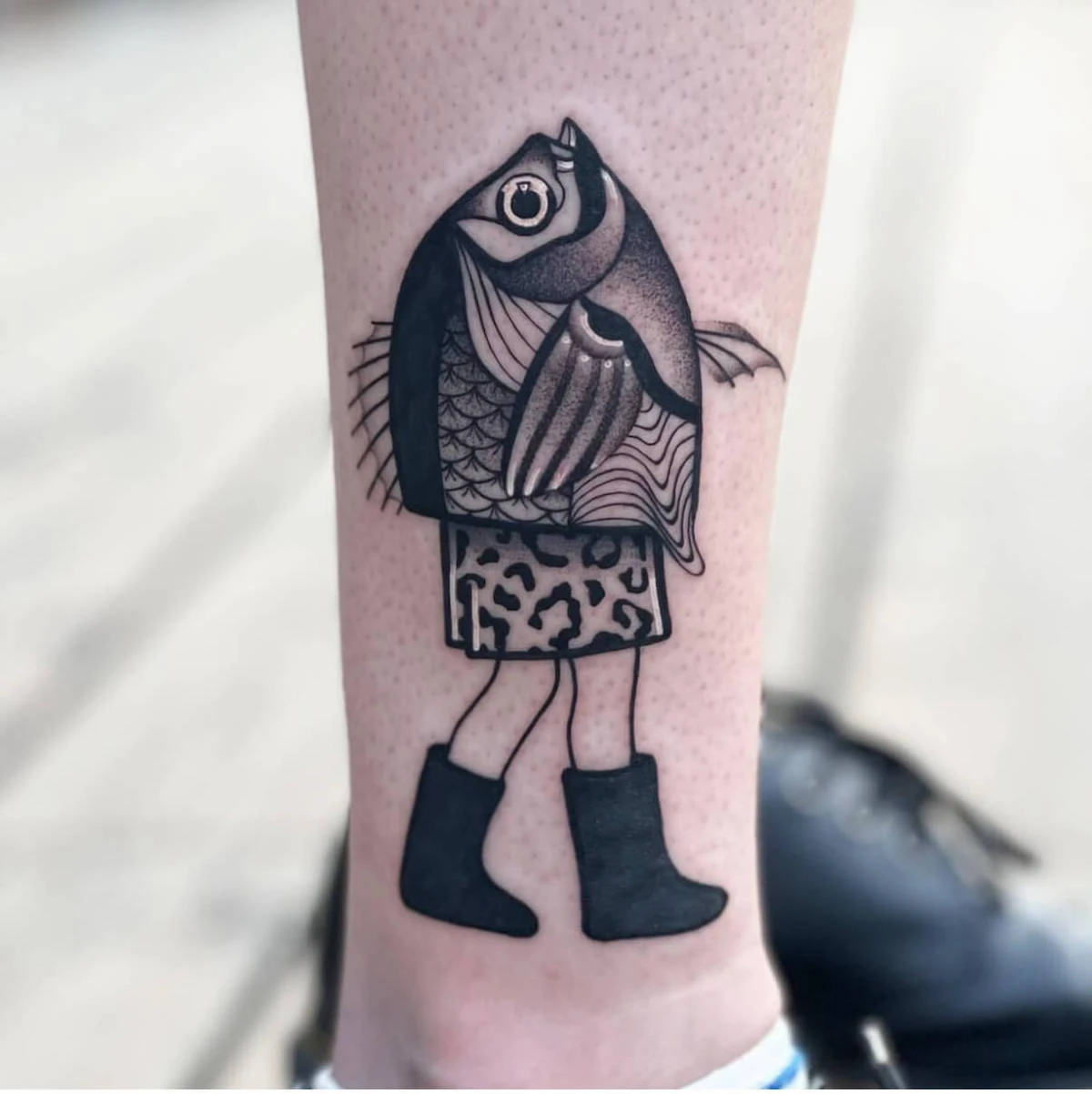 Blackwork, Dotwork and Surrealism tattoo by Ed Zlotin