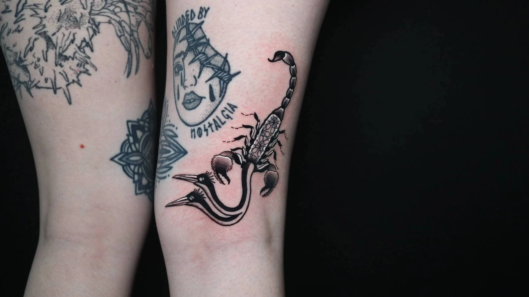 Blackwork, Dotwork and Surrealism tattoo by Ed Zlotin