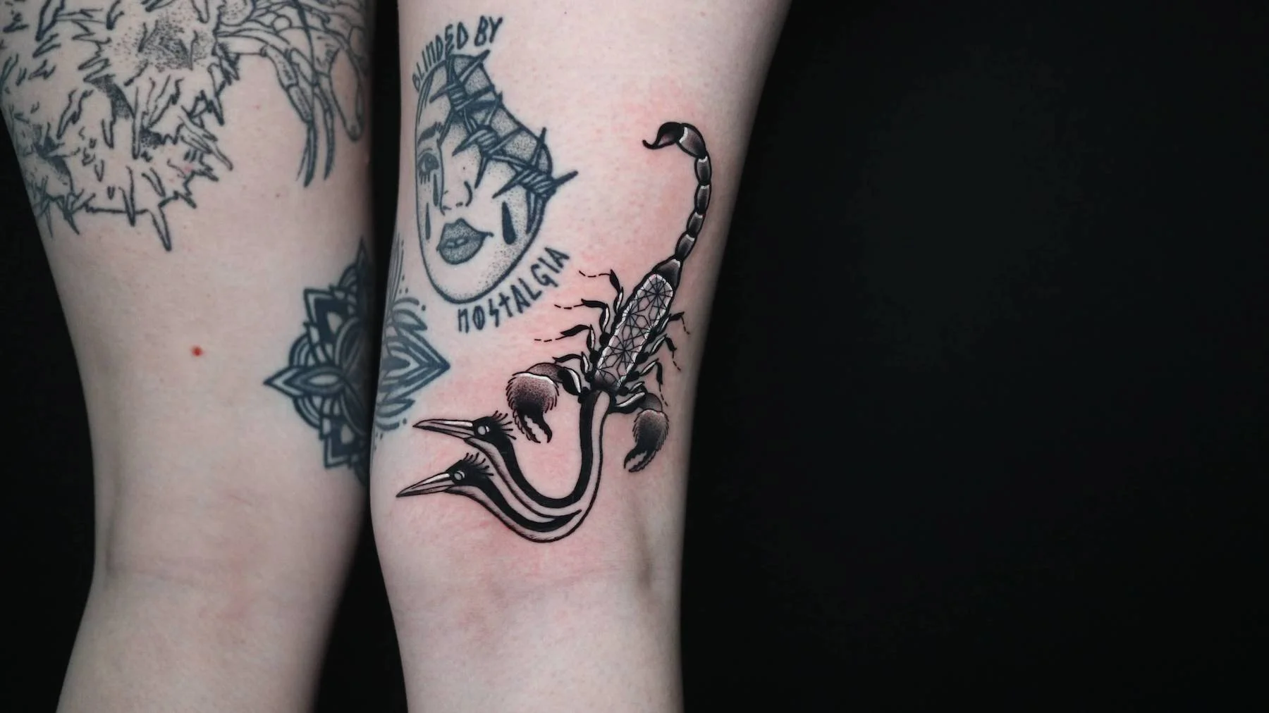 Blackwork, Dotwork and Surrealism tattoo by Ed Zlotin