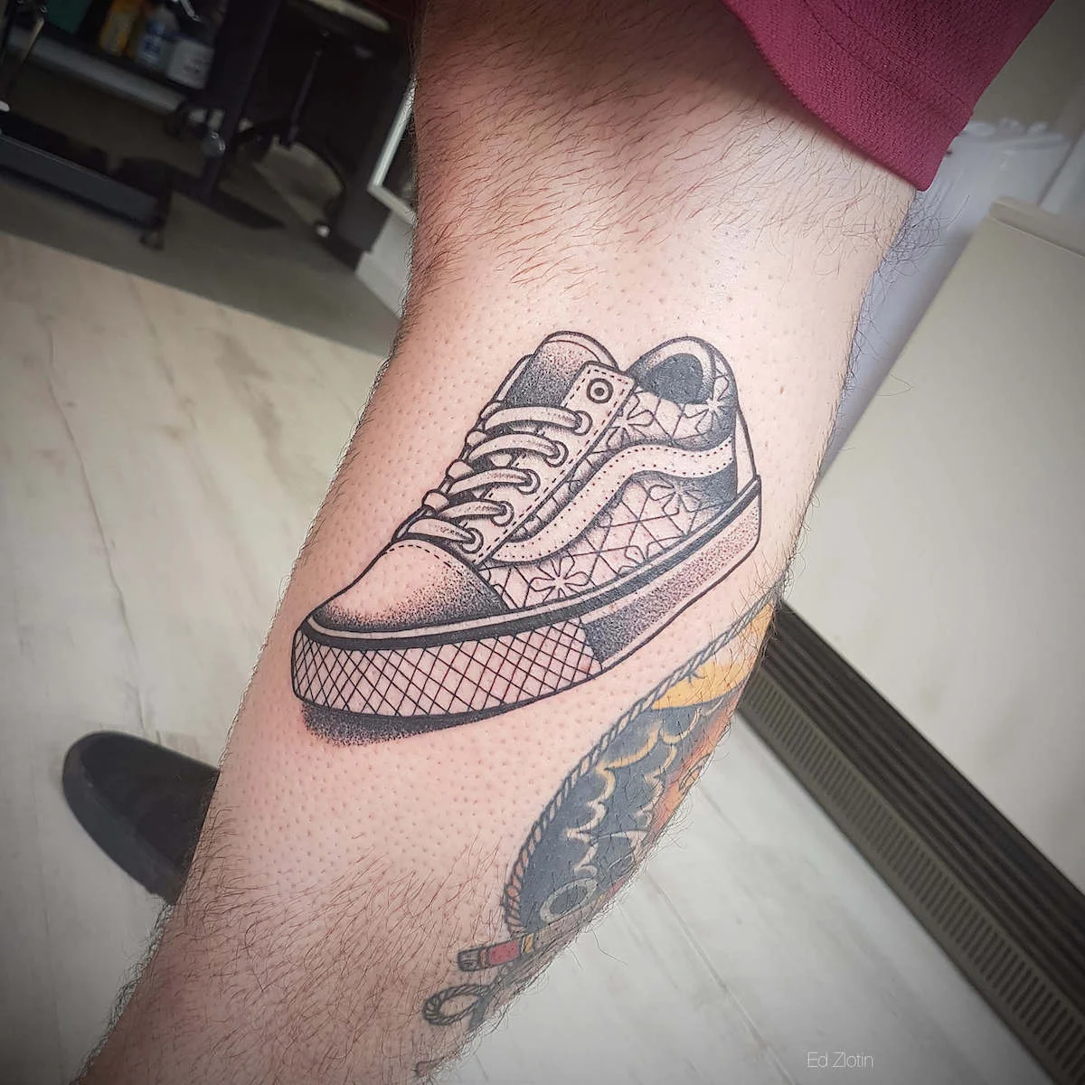 Blackwork and Dotwork tattoo by Ed Zlotin