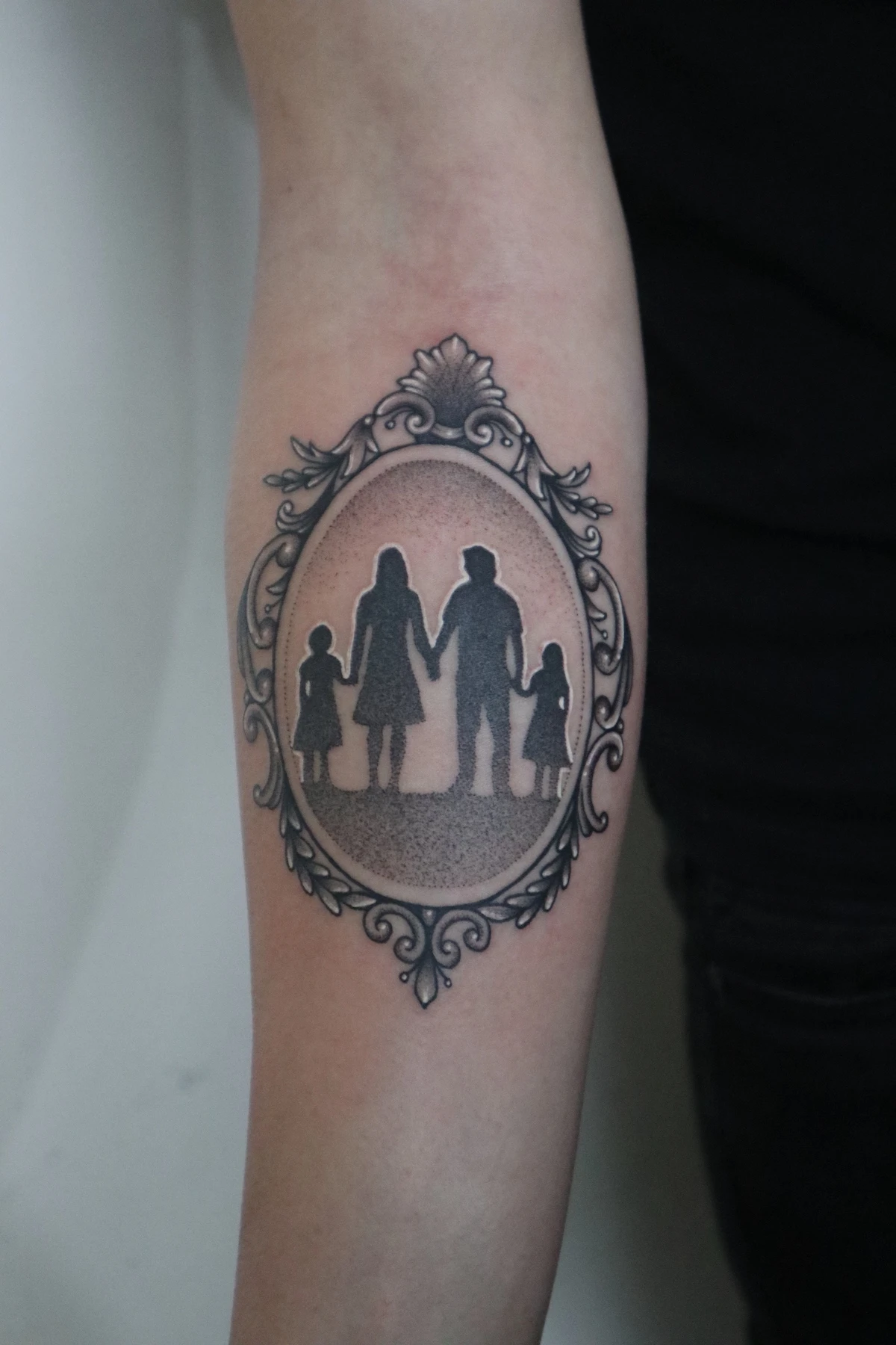 Dotwork and Illustrative tattoo by Ed Zlotin