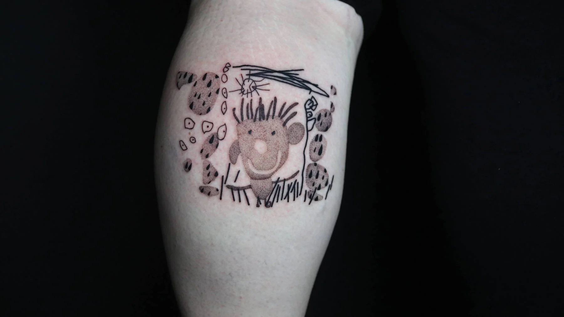 Dotwork and Illustrative tattoo by Ed Zlotin