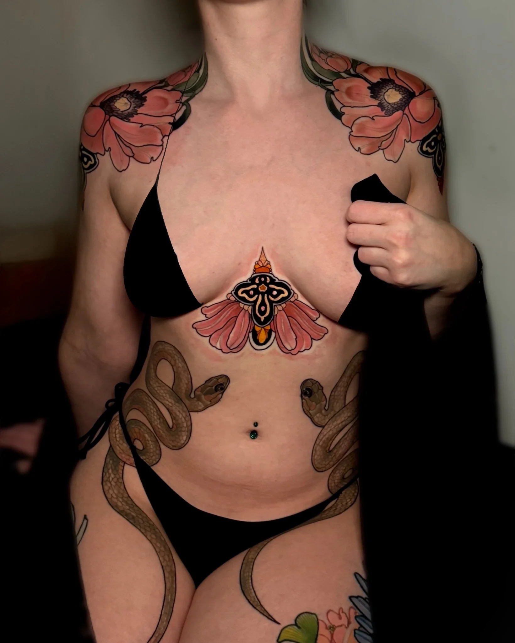 Floral & Botanic, Neo Traditional and Art Nouveau tattoo by Nastia Zlotin