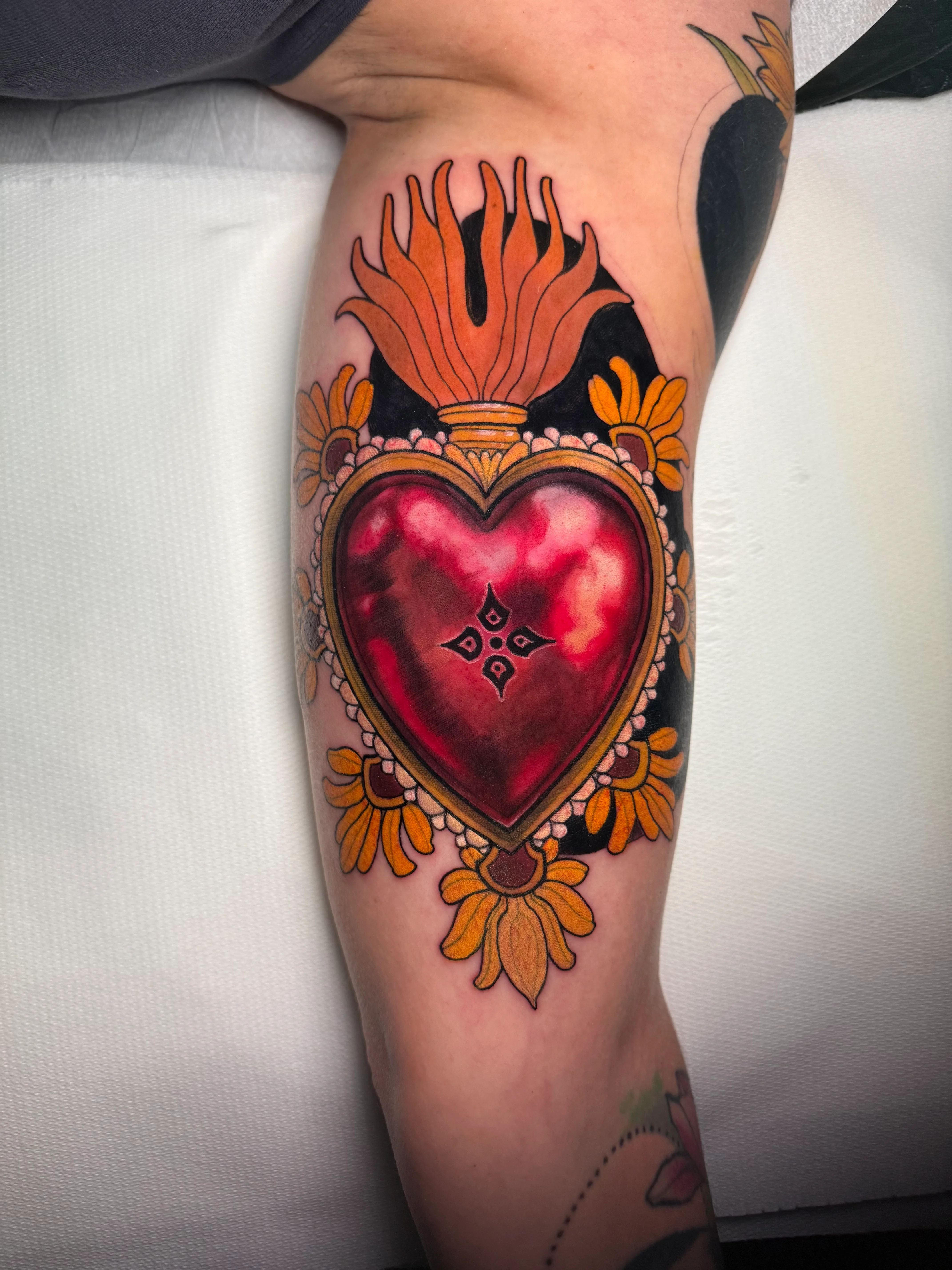 Neo Traditional and Art Nouveau tattoo by Nastia Zlotin