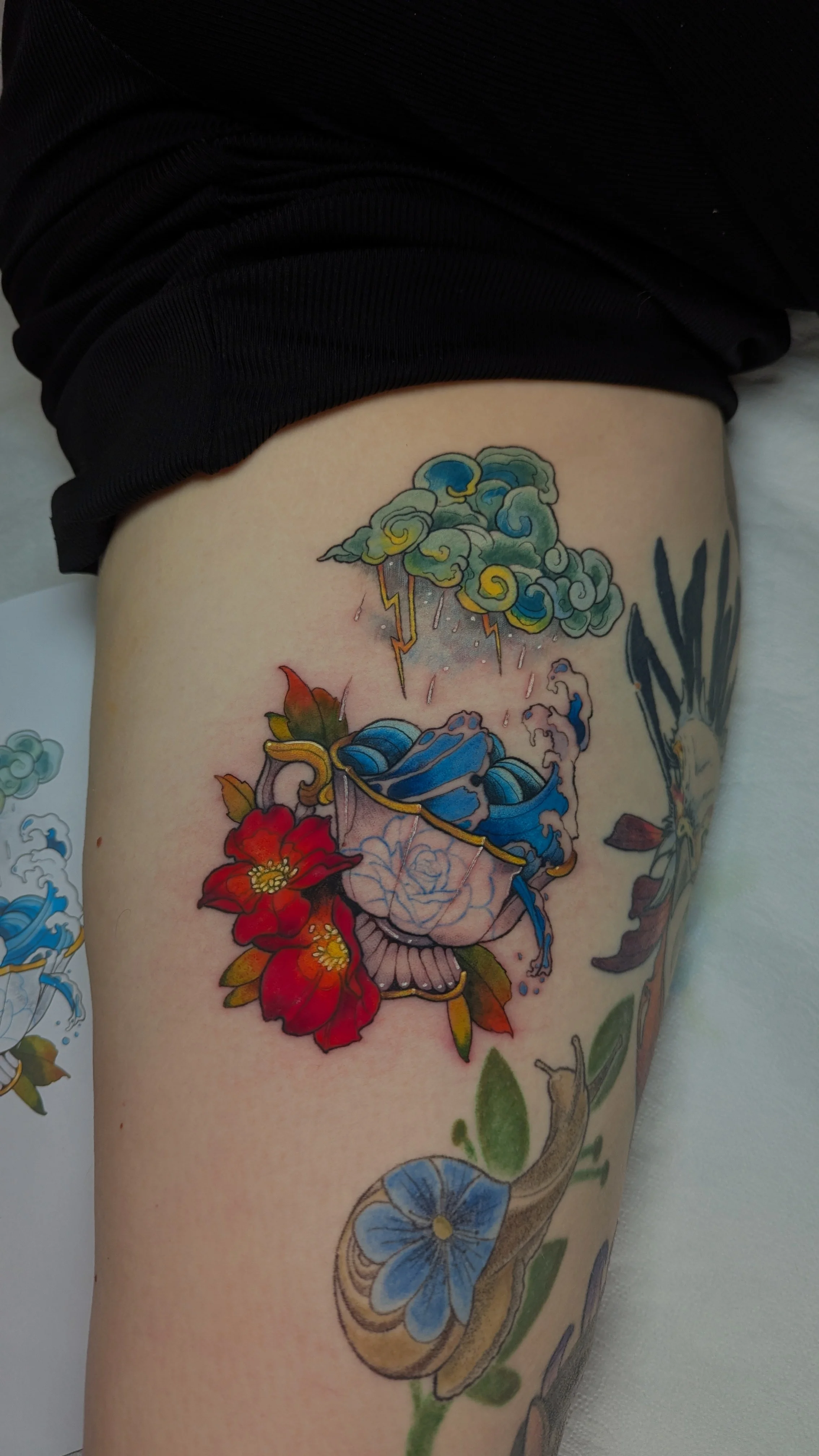 Neo Traditional and Illustrative tattoo by Sera