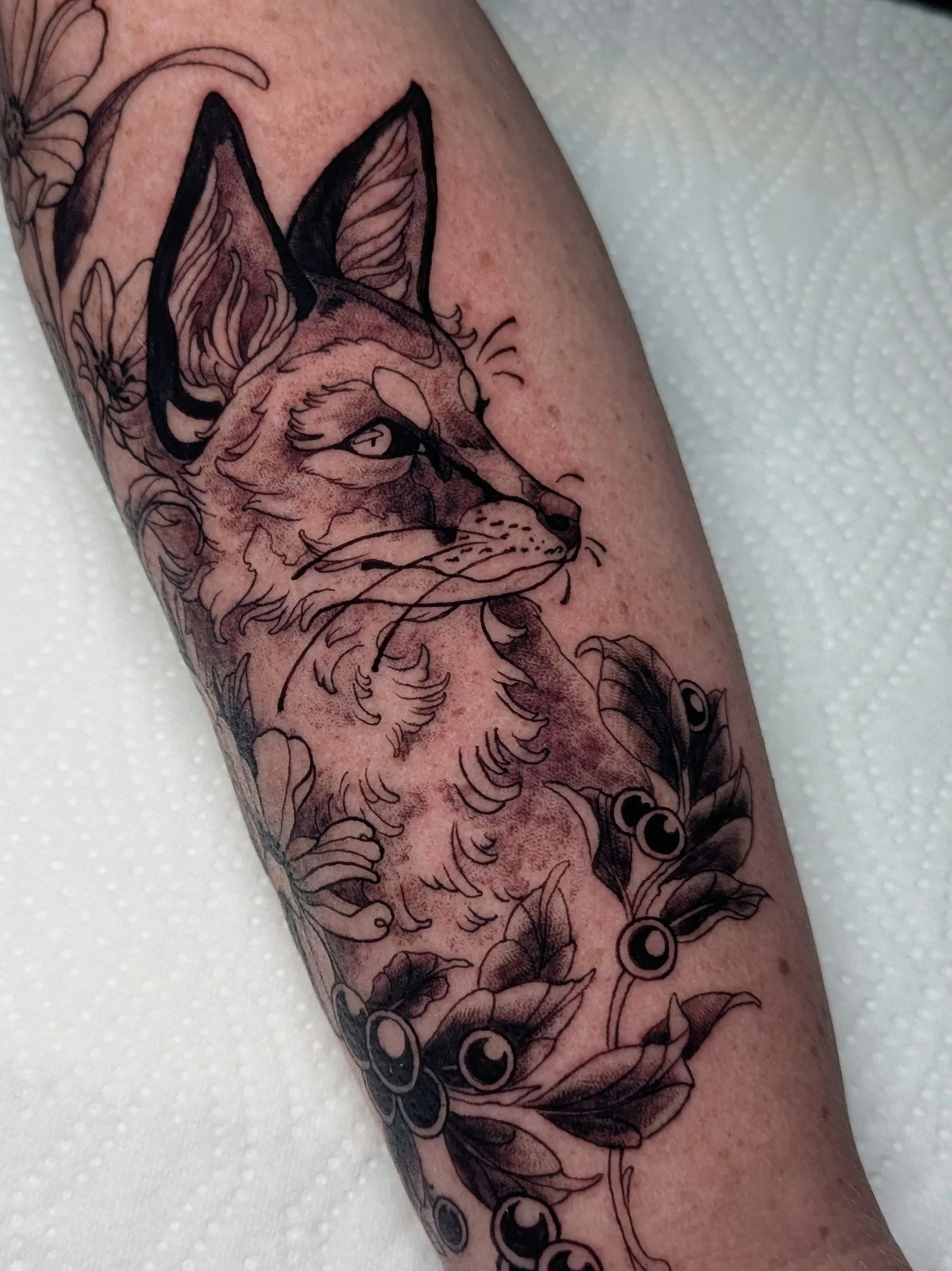 Neo Traditional and Illustrative tattoo by Sera